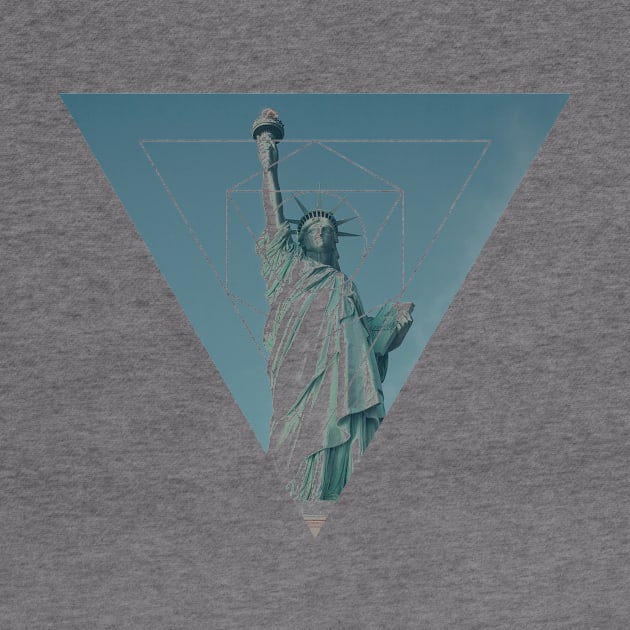 Statue of Liberty Geometric Photography by deificusArt